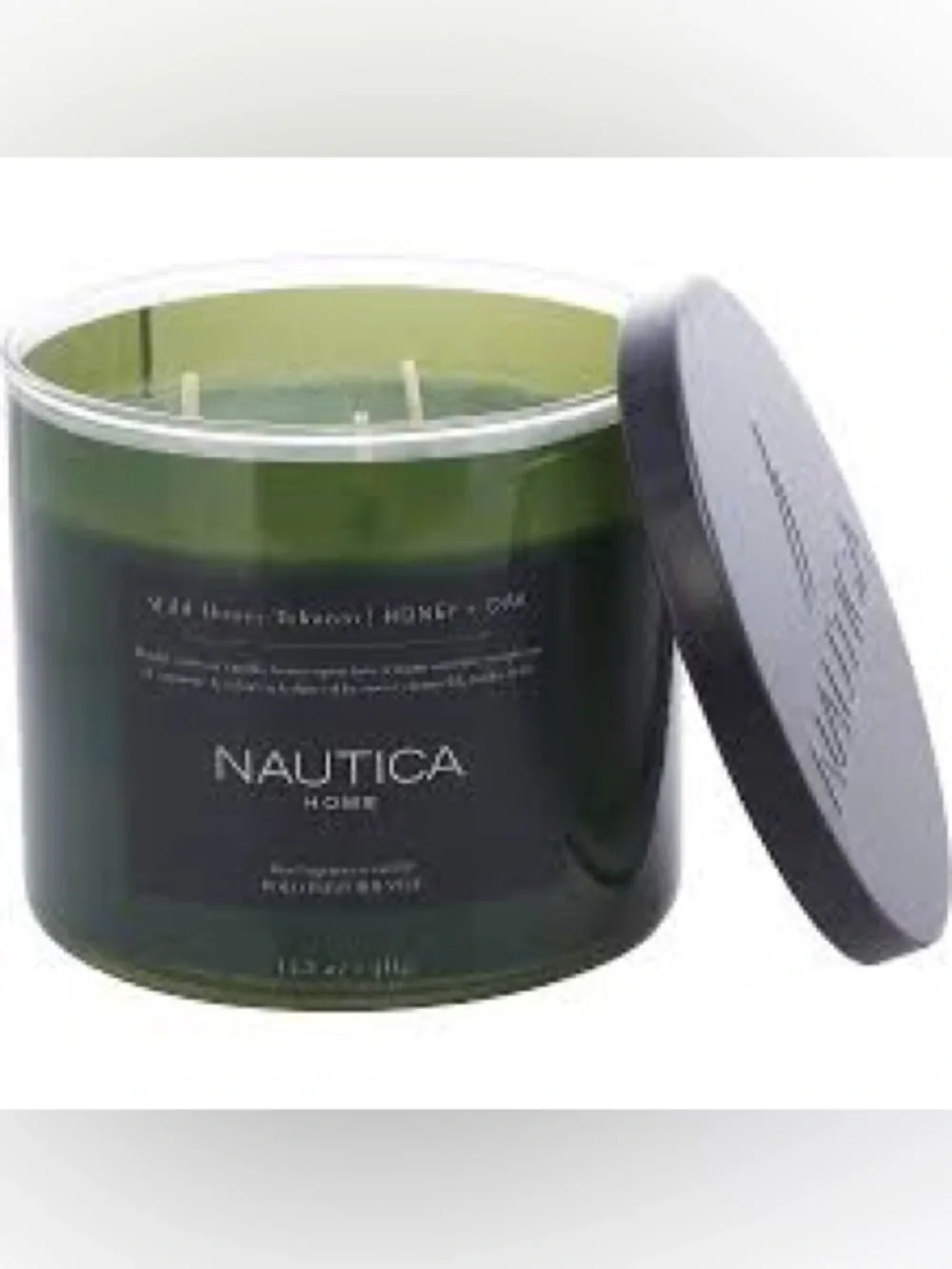 Nautica 3-wick Wild Honey Vanilla Amber masculine candle new